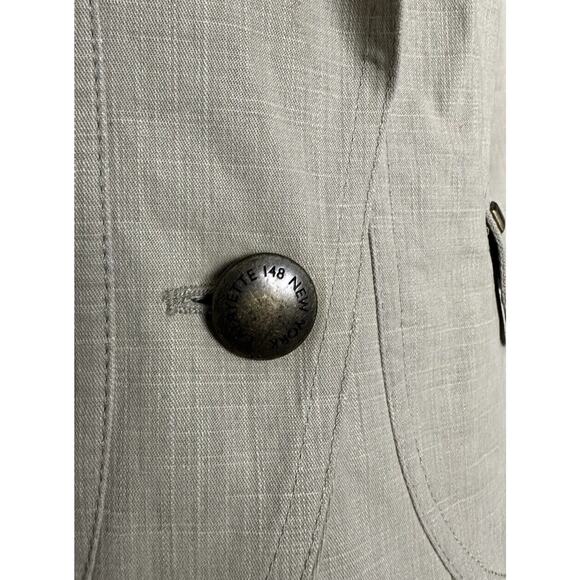 Lafayette 148 NY Khaki Textured Canvas Blazer Size 4 - Picture 5 of 8